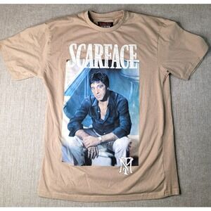 Reason Scarface T Shirt Men L Tan Al Pacino Tony Montana Graphic Movie Tee